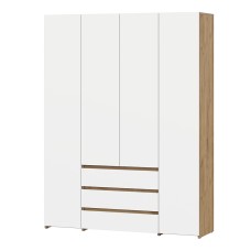 Шкаф четырехстворчатый Некст 1, Дуб золотой, Белый Шкаф четырехстворчатый Некст 1, Дуб золотой, Белый