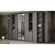 Мадрид Гардеробная система 3,9м, Белый;Ателье светлое