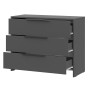 Комод 3 ящика Камелия 1, Графит