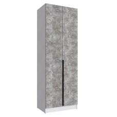 Шкаф Мадрид (0,8) с 2 ящ. без зеркала белый/ателье светлое