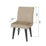 Стул Гира, Бежевый, Шоколад