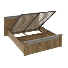 Кровать 160х200 с подъемным механизмом Франк КР-14, бетон