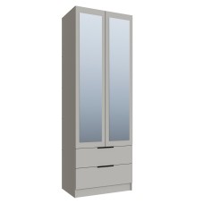 Шкаф Мадрид (0,8) с 2 ящ. с зеркалом кашемир