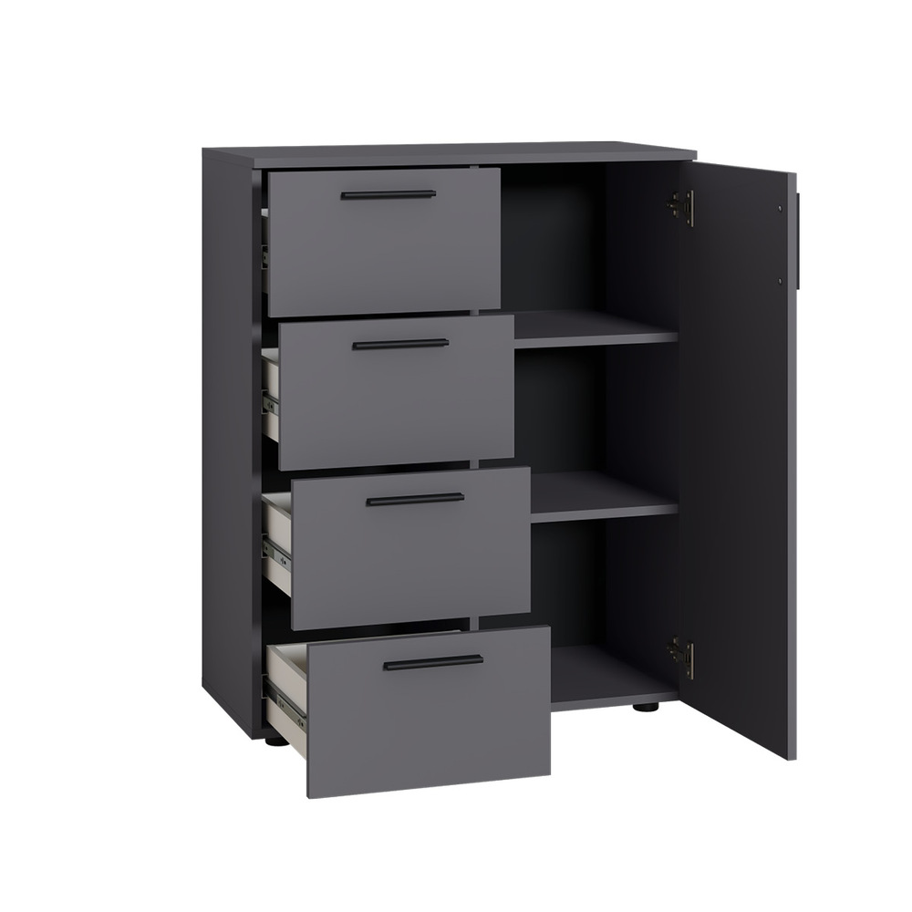 Комод Эйр 16.241, Серый графит Комод Эйр 16.241, Серый графит