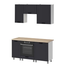 МК Аленушка 1,6м в.5 Астра Сталь,скоба черный,сонома