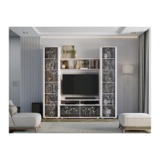 Гостиная модульная Флоренция, Ясень белый. Комплект 2 Гостиная модульная Флоренция, Ясень белый. Комплект 2