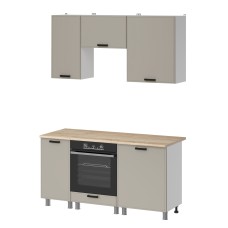 МК Аленушка 1,6м в.5 Магнолия Керамика,скоба черный,сонома