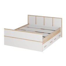 Кровать без основания 1,6 м "Сакура" дуб сонома/белый Кровать без основания 1,6 м "Сакура" дуб сонома/белый