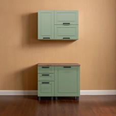 МК Аленушка 1 м с 3 ящ. Астра Фисташка,скоба черный,сонома