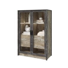 Шкаф-стекло Амели, Дуб Юкон, Бетон темный Шкаф-стекло Амели, Дуб Юкон, Бетон темный