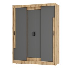 Шкаф-купе "Смарт" ШКК-06 Крафт/графит