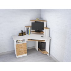 Стол компьютерный Грета-7, белый/дуб крафт Стол компьютерный Грета-7, белый/дуб крафт