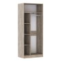 Шкаф для одежды и белья Руэлла, Дуб крафт серый, Дуб крафт белый