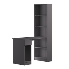 Шкаф комбинированный Лайт 10.01, Темно-серый