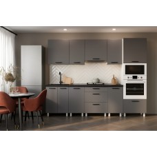 КГ Модус 260 Графит (со столешницей, черный, 26) в.46