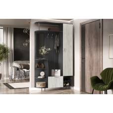 Прихожая Лика №2 1,2м, Графит, Дуб Крафт Белый Прихожая Лика №2 1,2м, Графит, Дуб Крафт Белый