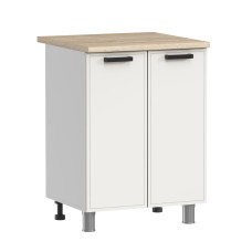 МК Аленушка Н 600 Магнолия Молочный,скоба черный (со столешницей)