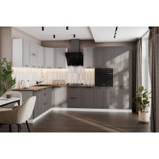 КГ Угловой Вектор 220*260 Нео;Грей (со столешницей, черный, 26) в.51