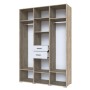 Шкаф 3-хств. Теана ясень дуб крафт серый/мдф светло-серый