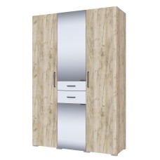 Шкаф 3-хств. Теана ясень дуб крафт серый/мдф светло-серый