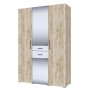 Шкаф 3-хств. Теана ясень дуб крафт серый/мдф светло-серый