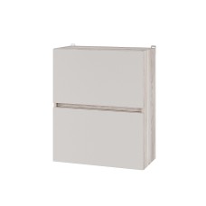 Шкаф навесной Берген Лайт 6в2 0,6м, Дуб смоки, Кашемир