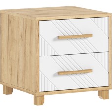 Тумба прикроватная Ирис (2 шт.), Браш Вайт, Дуб Крафт