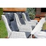 Регулируемое кресло ВЕРОНА ротанг (цвет серый) в комплекте с подушками