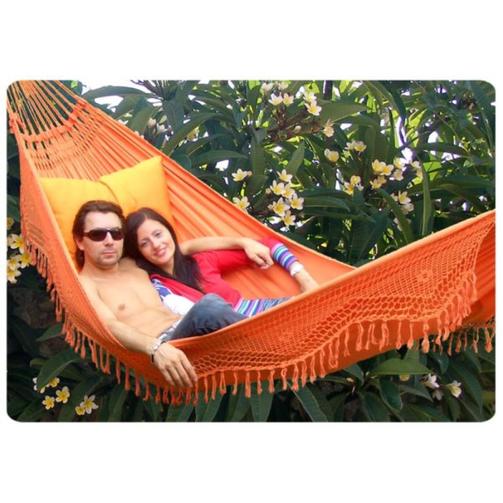 Гамак двухместный FORRO (Бразилия) цвет оранжевый Гамак двухместный FORRO (Бразилия) цвет оранжевый