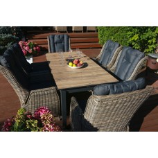 Набор: стол Биарриц + 6 кресел ВЕРОНА (цвет коричневый/серый)