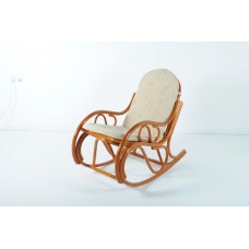 Кресло-качалка ( с подушкой) 05-04 из натурального ротанга, цвет: коньяк Кресло-качалка ( с подушкой) 05-04 из натурального ротанга, цвет: коньяк