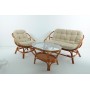Комплект для отдыха 01-13 (стол, 2 кресла, диван) из натурального ротанга Комплект для отдыха 01-13 (стол, 2 кресла, диван) из натурального ротанга