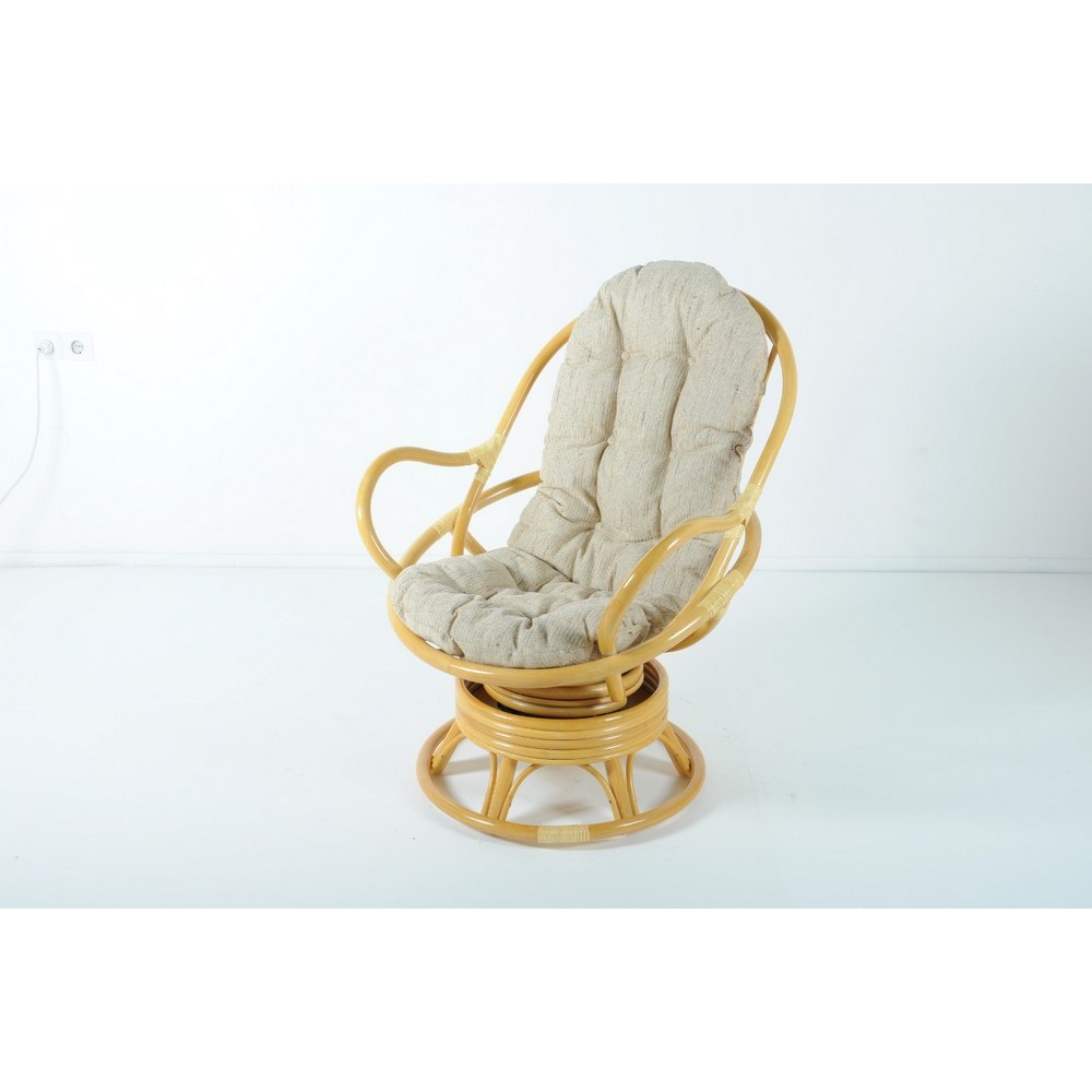 Кресло вращающееся 05-01 из натурального ротанга, цвет: мед Кресло вращающееся 05-01 из натурального ротанга, цвет: мед