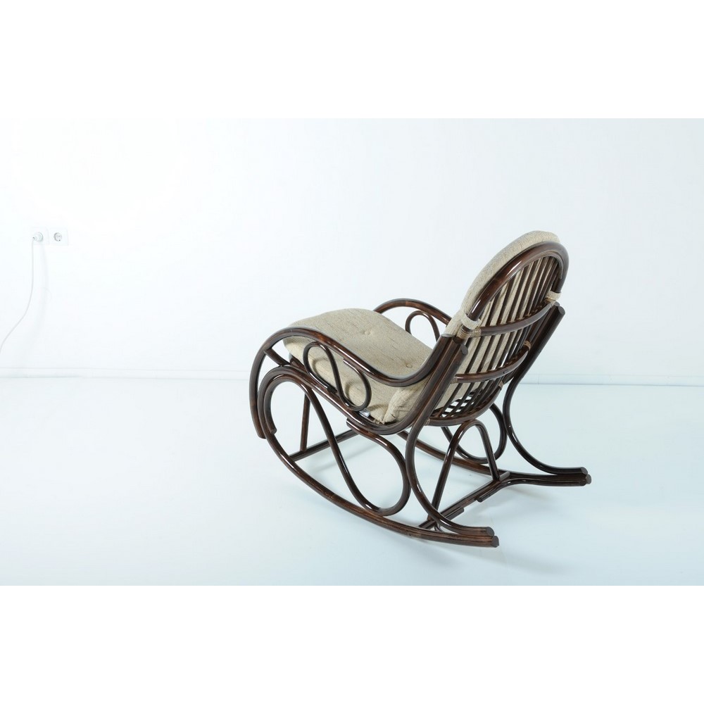 Кресло-качалка ( с подушкой) 05-04 из натурального ротанга, цвет: темный коньяк Кресло-качалка ( с подушкой) 05-04 из натурального ротанга, цвет: темный коньяк