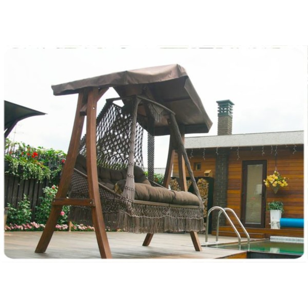 СЕАРА подвесные плетеные качели с подушкой (без каркаса КАРАВЕЛЛА) СЕАРА подвесные плетеные качели с подушкой (без каркаса КАРАВЕЛЛА)