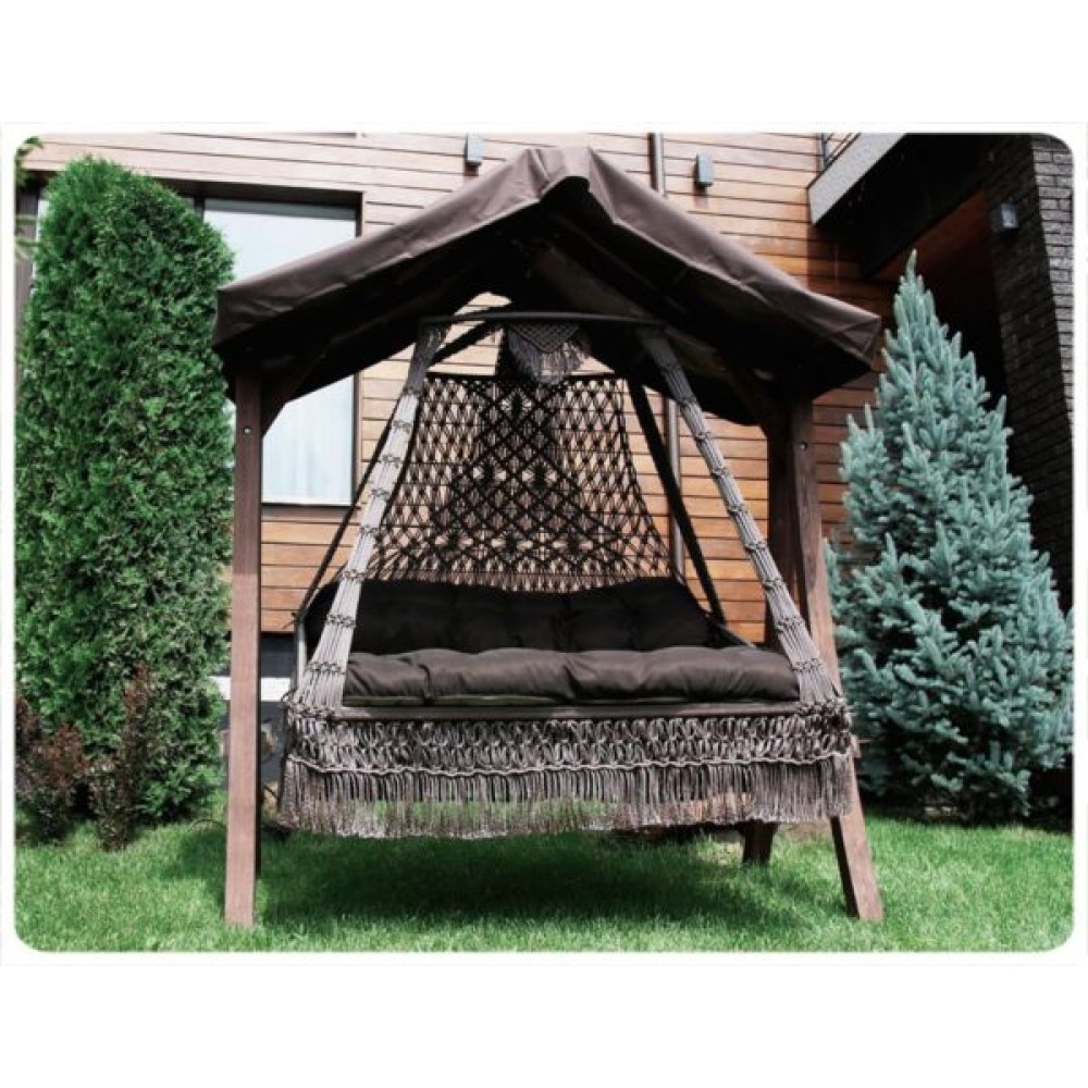 СЕАРА подвесные плетеные качели с подушкой (без каркаса КАРАВЕЛЛА) СЕАРА подвесные плетеные качели с подушкой (без каркаса КАРАВЕЛЛА)