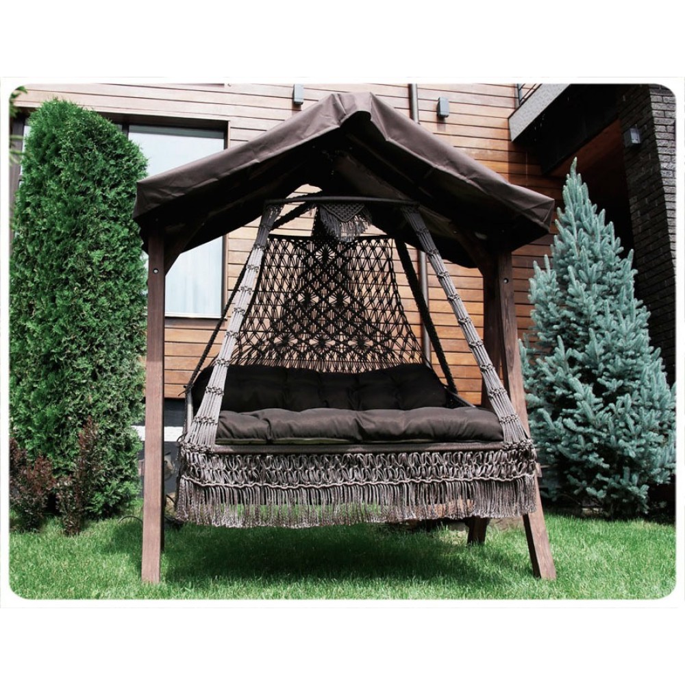 СЕАРА подвесные плетеные качели с подушкой (без каркаса КАРАВЕЛЛА) СЕАРА подвесные плетеные качели с подушкой (без каркаса КАРАВЕЛЛА)