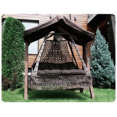 СЕАРА подвесные плетеные качели с подушкой (без каркаса КАРАВЕЛЛА)