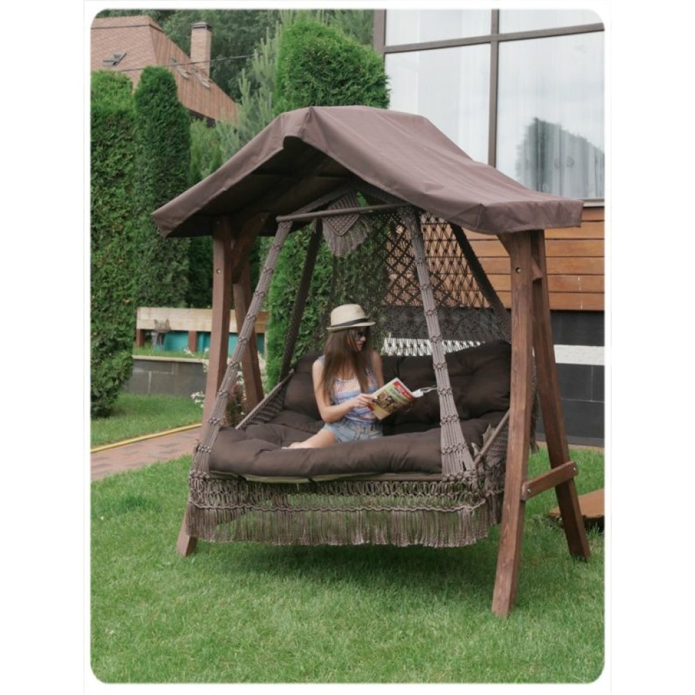 КАРАВЕЛЛА деревянный каркас с крышей (для качелей СЕАРА) КАРАВЕЛЛА деревянный каркас с крышей (для качелей СЕАРА)