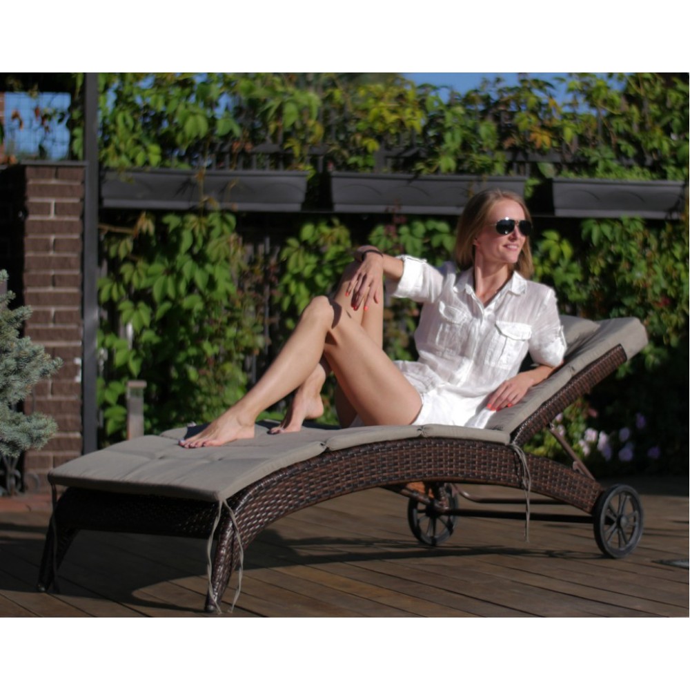 Матрасик к шезлонгу лежаку MONACO (цвет серый) Матрасик к шезлонгу лежаку MONACO (цвет серый)