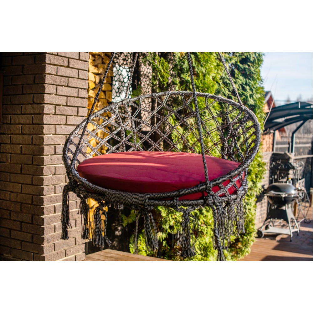 АРУБА подвесное кресло (серебристо-черный) в комплекте с беж/кор подушкой (без каркаса) АРУБА подвесное кресло (серебристо-черный) в комплекте с беж/кор подушкой (без каркаса)