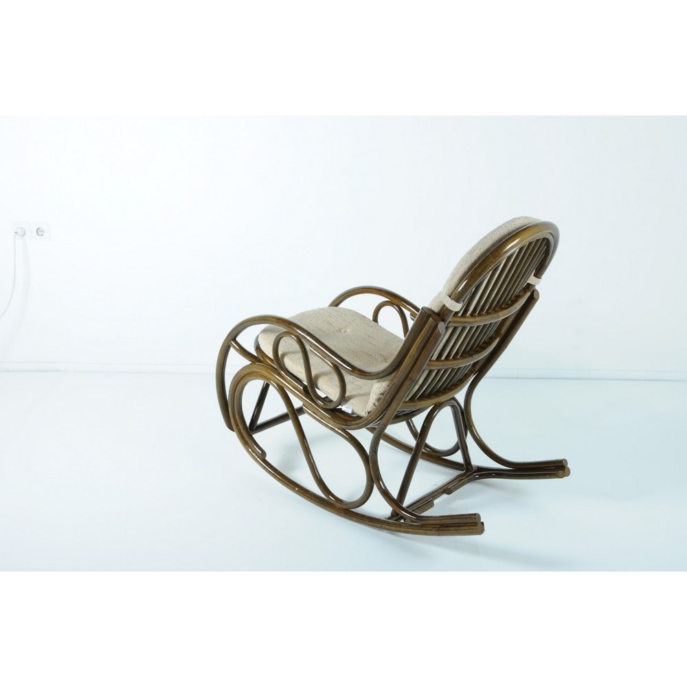 Кресло-качалка ( с подушкой) 05-04 из натурального ротанга, цвет: олива Кресло-качалка ( с подушкой) 05-04 из натурального ротанга, цвет: олива