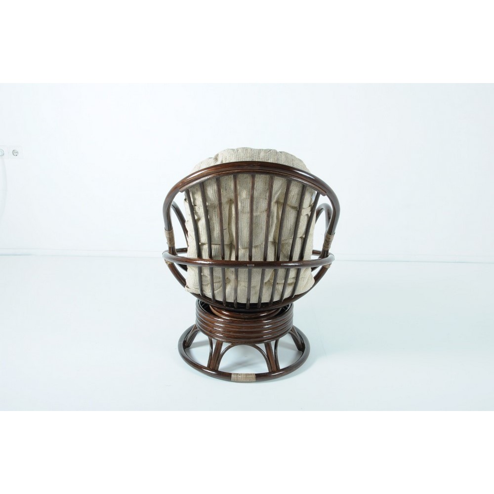 Кресло вращающееся 05-01 из натурального ротанга, цвет: темный коньяк Кресло вращающееся 05-01 из натурального ротанга, цвет: темный коньяк