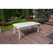 Обеденный стол ГАРДА 200-300x77 цвет серый из алюминия