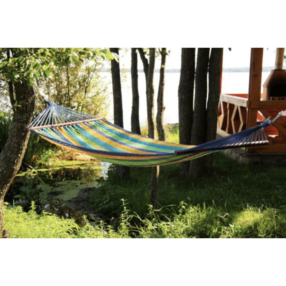 Гамак одноместный плетеный MEXICO цвет синий mixed Гамак одноместный плетеный MEXICO цвет синий mixed