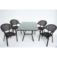 Обеденный комплект стол DS-02-01 и 4 кресла DS-02-02 Обеденный комплект стол DS-02-01 и 4 кресла DS-02-02