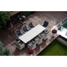 Комплект обеденной группы ГАРДА/БЕРГАМО обеденная группа на 8 персон со столом 200-300x77