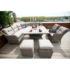 Садовая мебель из искусственного ротанга: комплект СОРРЕНТО обеденная группа