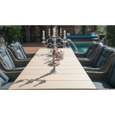 Набор мебели: стол ПАРКЛЭНД (беж) + кресло БЕРГАМО 6 шт.