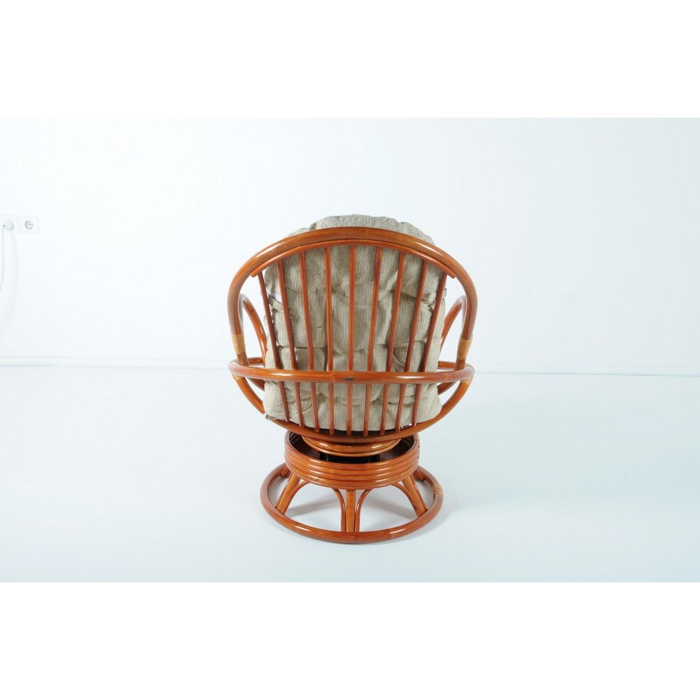 Кресло вращающееся 05-01 из натурального ротанга, цвет: коньяк Кресло вращающееся 05-01 из натурального ротанга, цвет: коньяк